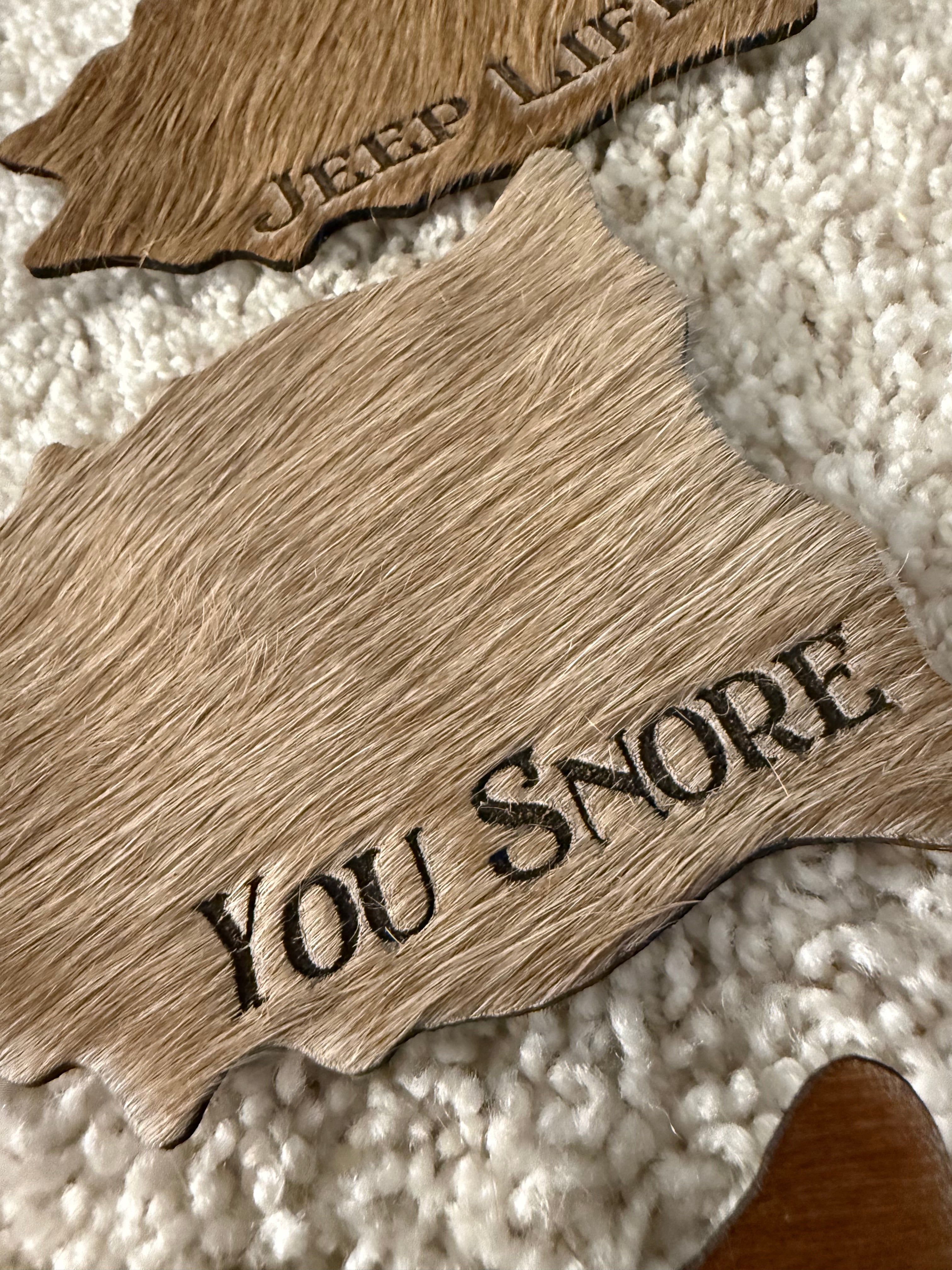 Quote/Saying Cowhide Engraved Coasters