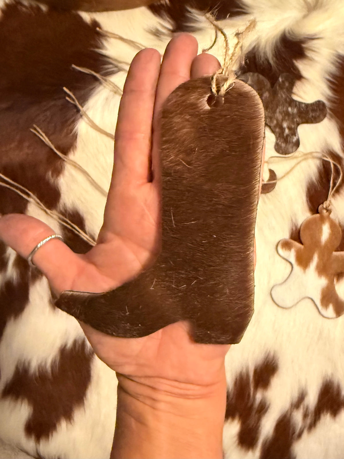 Handmade Genuine Cowhide Cowboy Boot Ornaments