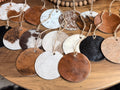 Handmade Genuine Cowhide Circle Ornaments