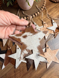 Handmade Genuine, Cowhide  Star Ornament