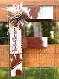 Plain or Patchwork Authentic Cowhide Letters with or without engraving and/or floral
