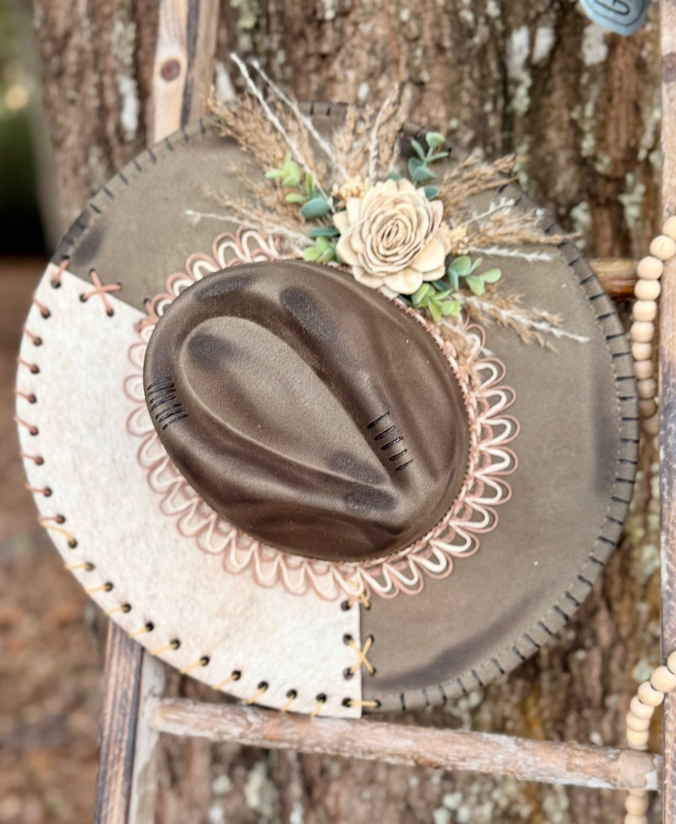 Dusty Trail Western Fedora – Handcrafted Boho Statement Hat