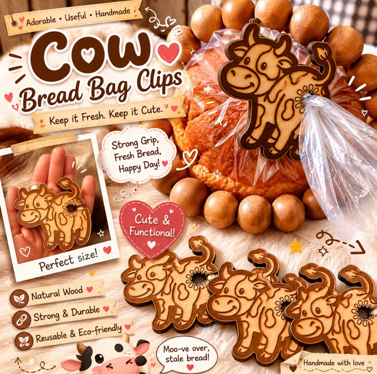 Mooo-ve over boring bag clips!