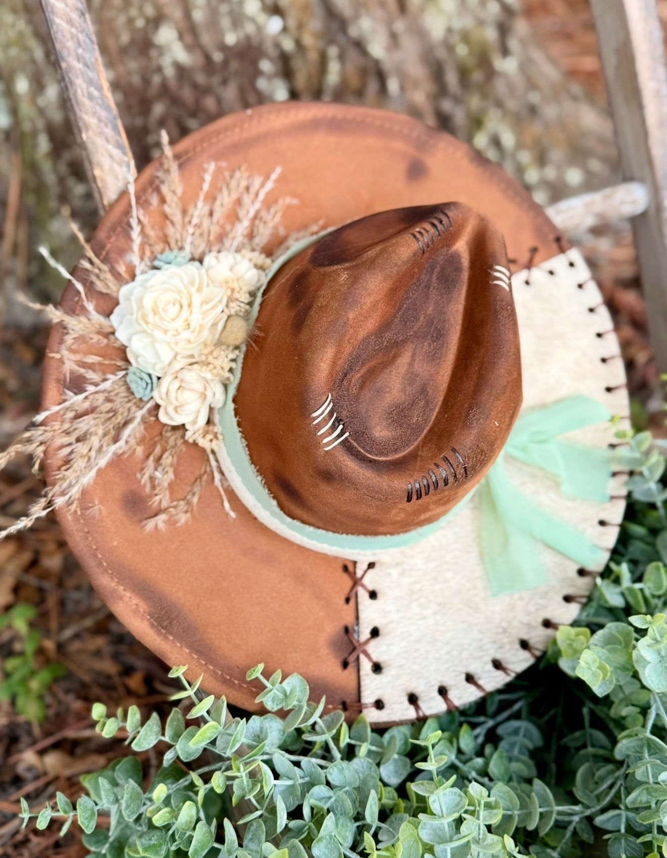 Dusty Trail Western Fedora – Handcrafted Boho Statement Hat